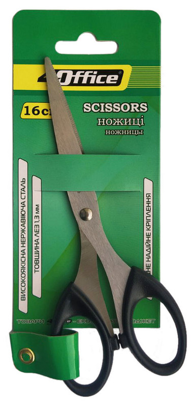 Канцелярські ножиці 4OFFICE (4-440), 160 мм, пластикові ручки